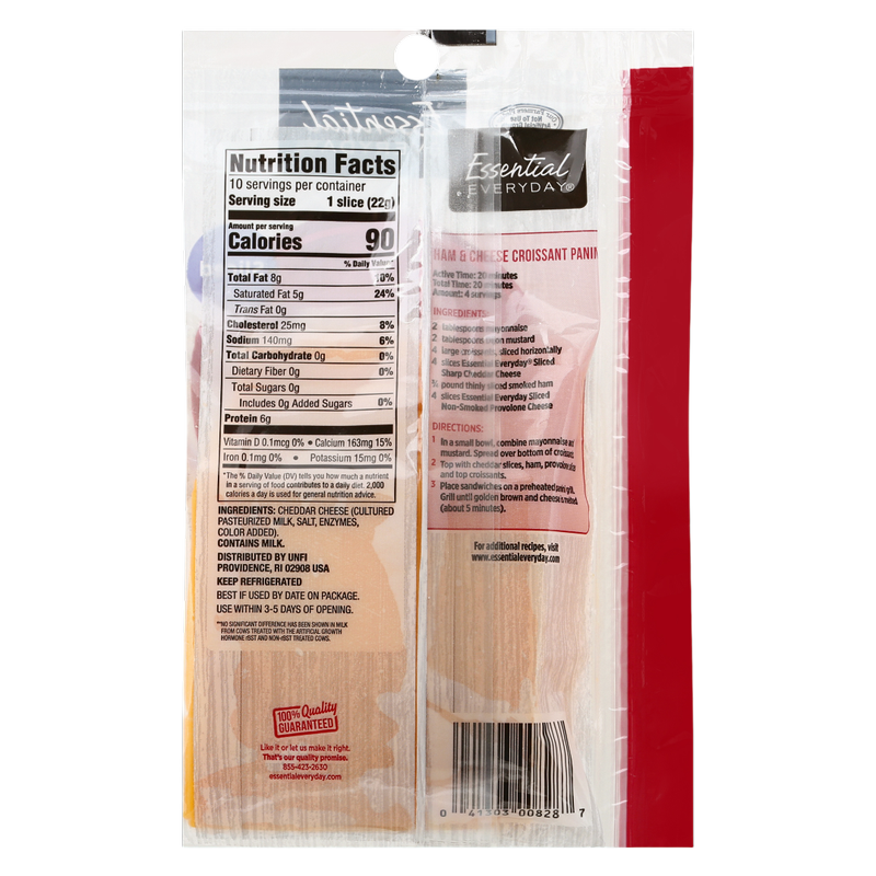 Essential Everyday Sliced Sharp Cheddar Cheese 8oz