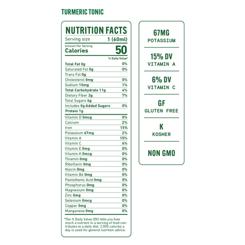 Pure Green Turmeric Tonic 2oz