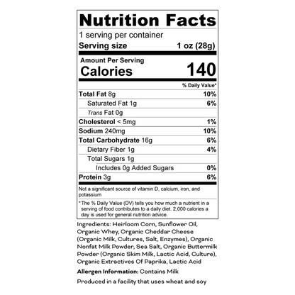 Pipcorn Heirloom Cheddar Cheese Balls 1oz