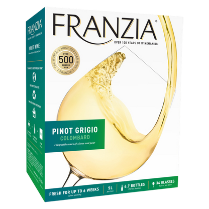 Franzia Pinot Grigio/Colombard Vintner Select White Wine 5L Box