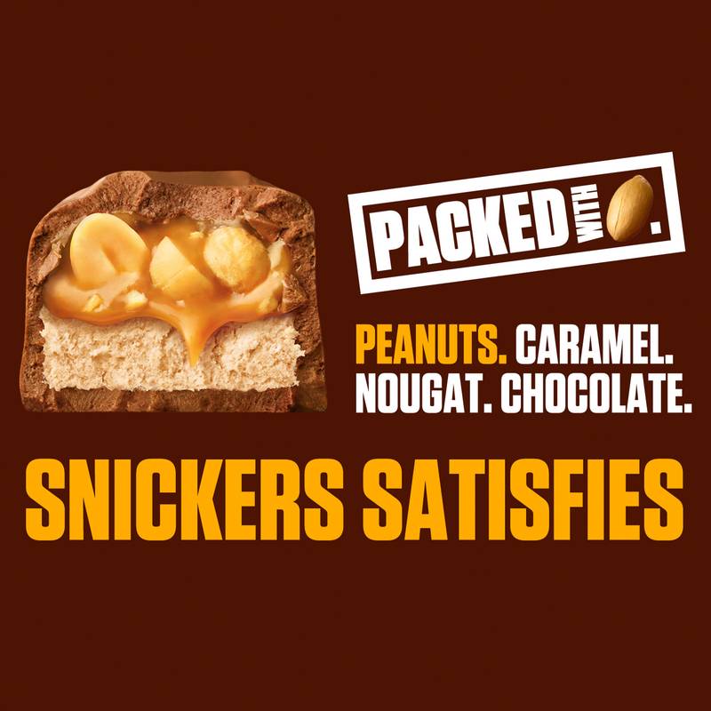 SNICKERS Chocolate Candy Bar, Full Size 1.86 oz, Chocolate Snacks
