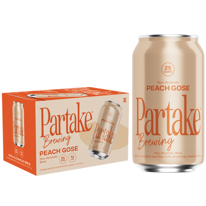Partake Brewing Peach Gose Non-Alcoholic 6pk 12oz Can 0.5% Abv