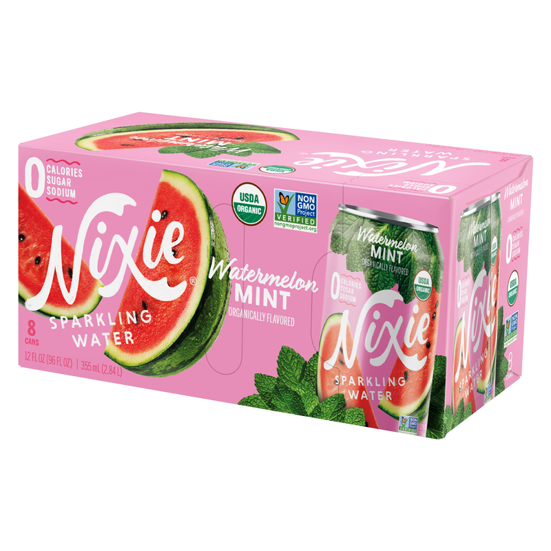 Nixie Watermelon Mint Sparkling Water 8pk 12oz Can