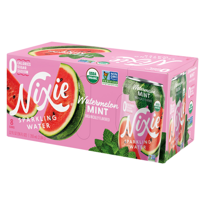 Nixie Watermelon Mint Sparkling Water 8pk 12oz Can