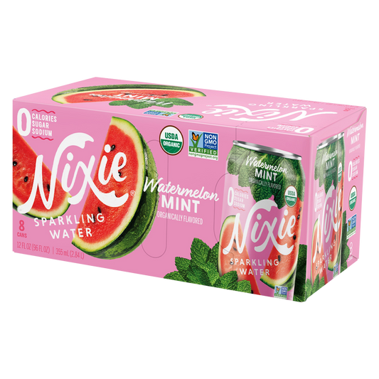 Nixie Watermelon Mint Sparkling Water 8pk 12oz Can