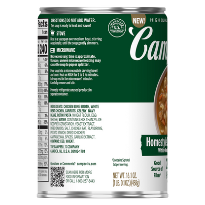 Campbell's® Protein Homestyle Chicken and Rotini Soup, 16.1 Oz Can