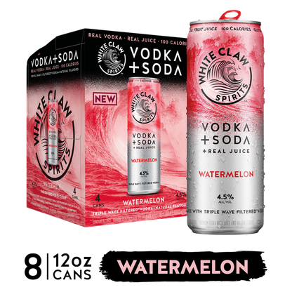 White Claw Vodka + Soda Watermelon 4pk 12oz Can 4.5% ABV