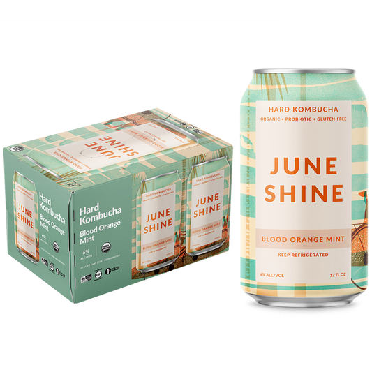 JuneShine Blood Orange Mint Hard Kombucha 6pk 12oz Can 6.0% ABV