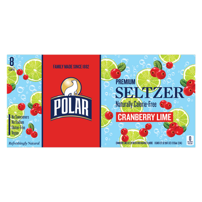 Polar Cranberry Lime Seltzer 8pk 12oz Can