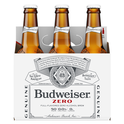 Budweiser Zero Non-Alcoholic 6pk 12oz Btl 0.0% ABV