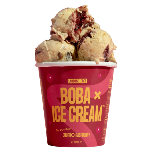 Boba x Ice Cream Churro Raspberry Pint