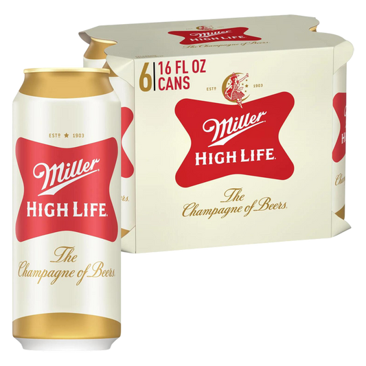 Miller High Life 6pk 16oz Can 4.6% ABV