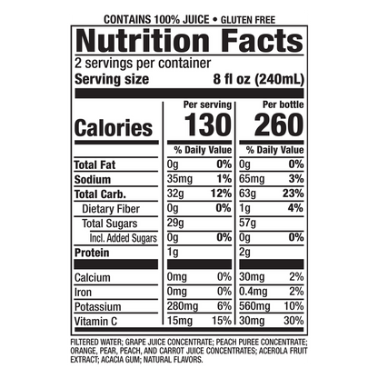 Nantucket Nectars Peach Orange Juice 16oz