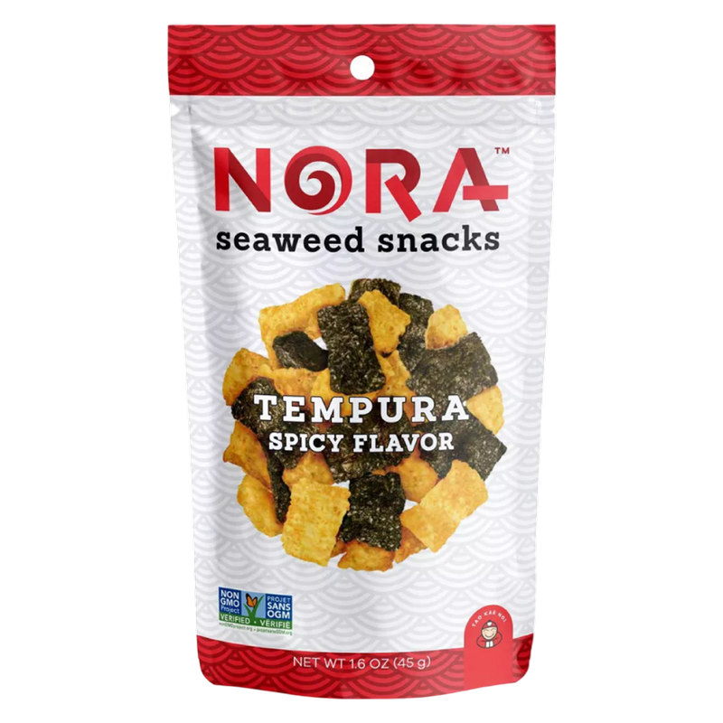 Nora Snacks Seaweed Snacks, Tempura Crispy Spicy, 1.13 oz