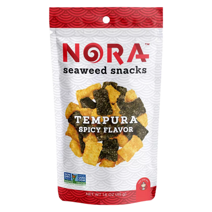 Nora Snacks Seaweed Snacks, Tempura Crispy Spicy, 1.13 oz