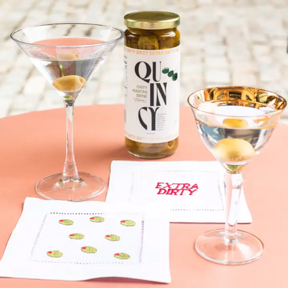 Quincy Dirty Martini Brine + Olives, 16 oz