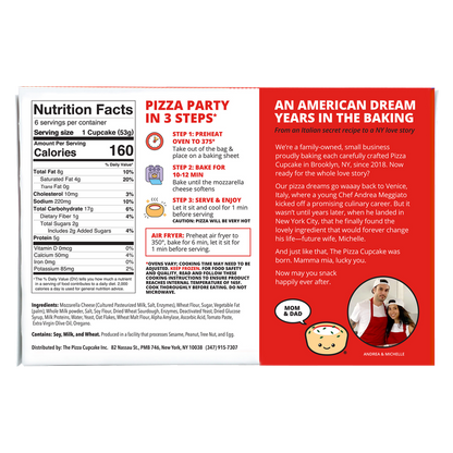 The Pizza Cupcake Margherita 6ct 11.2oz