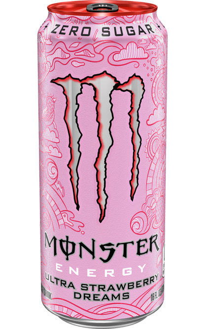 Monster Energy Ultra Strawberry Dreams Energy Drink 16oz Can