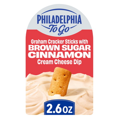 Philadelphia To Go Graham Cracker Sticks & Brown Sugar Cinnamon Cream Cheese Dip 2.6oz