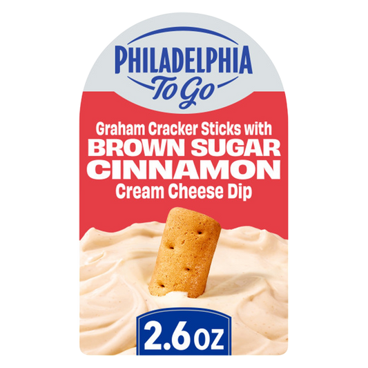 Philadelphia To Go Graham Cracker Sticks & Brown Sugar Cinnamon Cream Cheese Dip 2.6oz