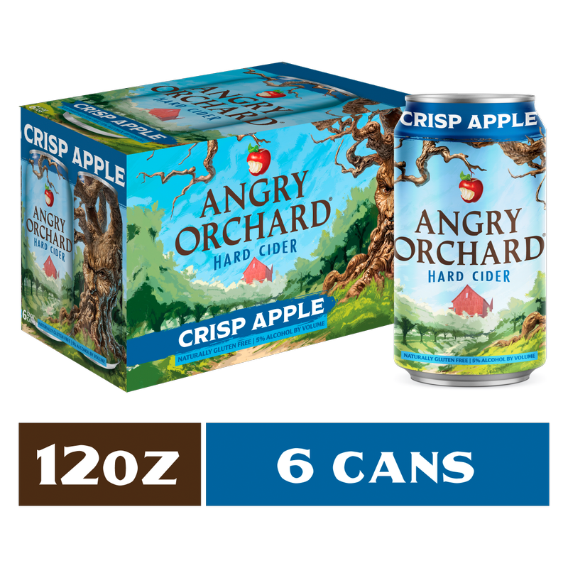 Angry Orchard Crisp Apple Cider 6pk 12oz Can 5% ABV