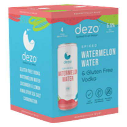 Dezo Spiked Watermelon Water 4pk 12oz (11 Proof)