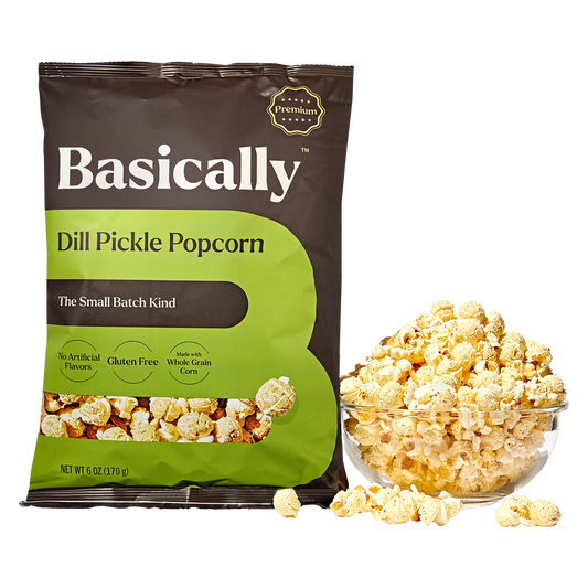 Basically Premium Dill Pickle Small Batch Popcorn 6oz