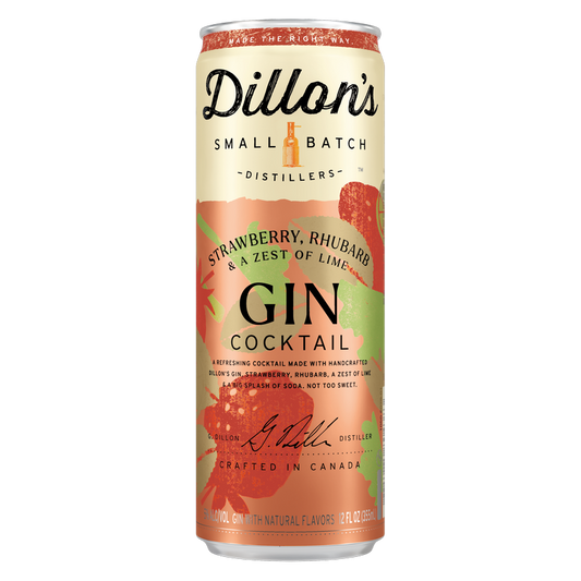 Dillon's Strawberry, Rhubarb and Lime Gin Cocktail 5% ABV