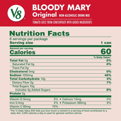 V8 Bloody Mary 8oz 6pk Can