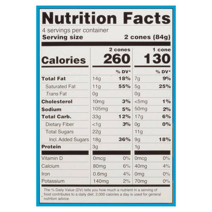 Blue Bunny Mini Swirls Vanilla Cones, Frozen Dessert, 8 Pack