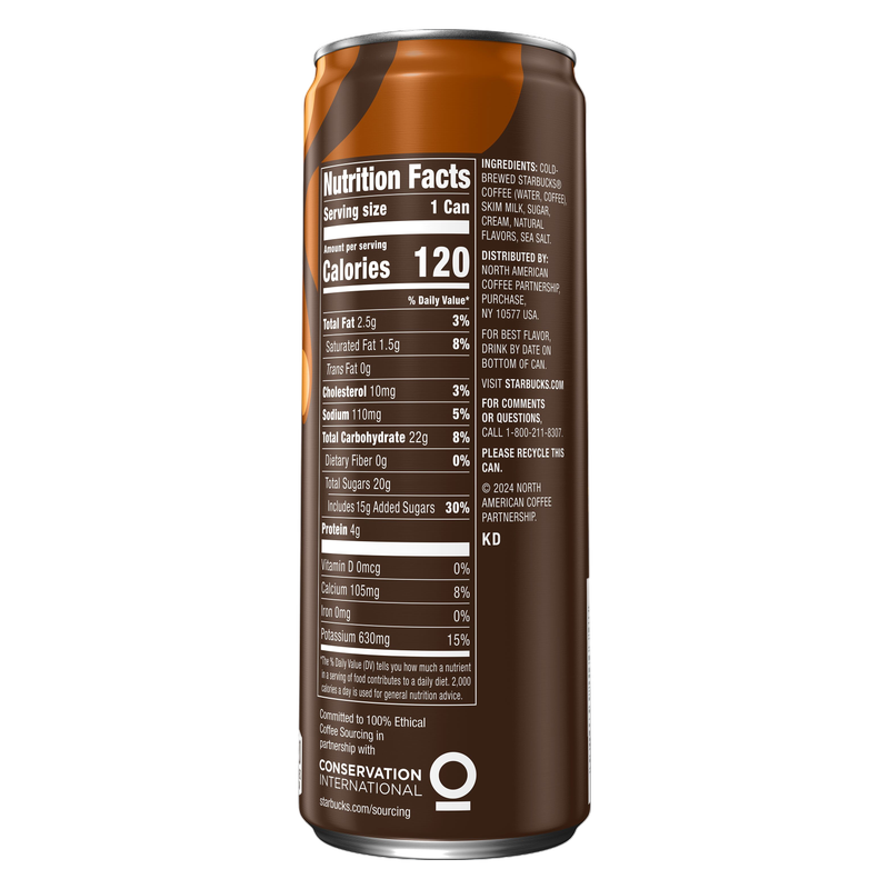 Starbucks Salted Caramel Cream Cold Brew 11oz Can