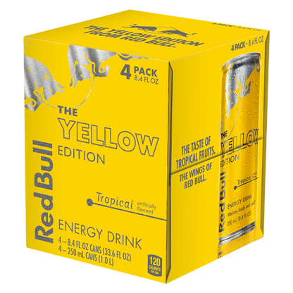 Red Bull Energy Drink The Yellow Edition Tropical 4pk 8.4oz Can