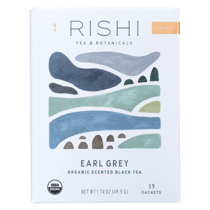 Rishi Tea Organic Earl Grey Sachets 15ct Box