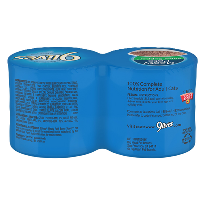 9Lives Meaty Paté Super Supper Wet Cat Food, 5.5 Ounce (Pack of 4)