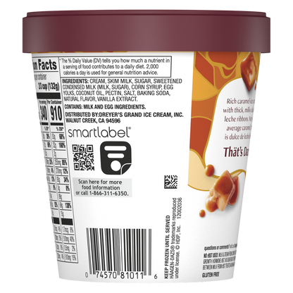 Haagen-Dazs Dulce De Leche Ice Cream, 14oz.