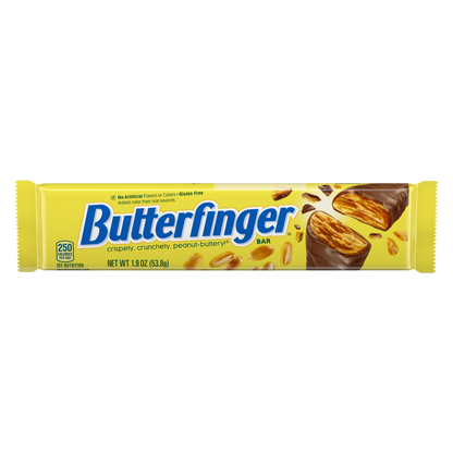 Butterfinger Chocolatey, Peanut-Buttery, Full Size Candy Bars, 1.9 oz each