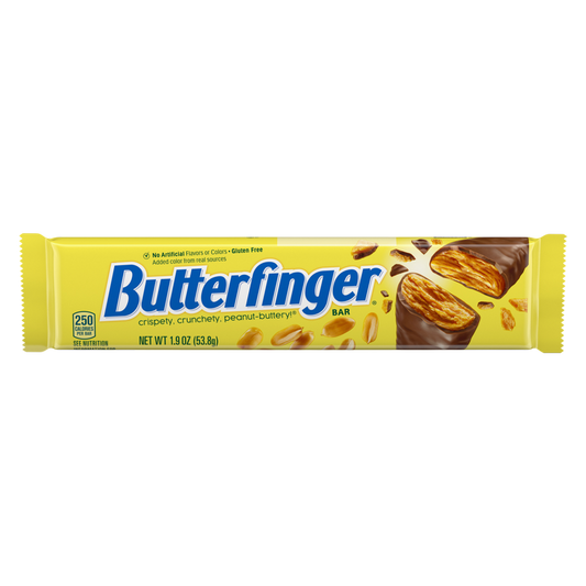 Butterfinger Chocolatey, Peanut-Buttery, Full Size Candy Bars, 1.9 oz each