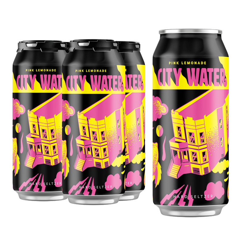 City Water Pink Lemonade Hard Seltzer 4pk 16oz Can 5% ABV