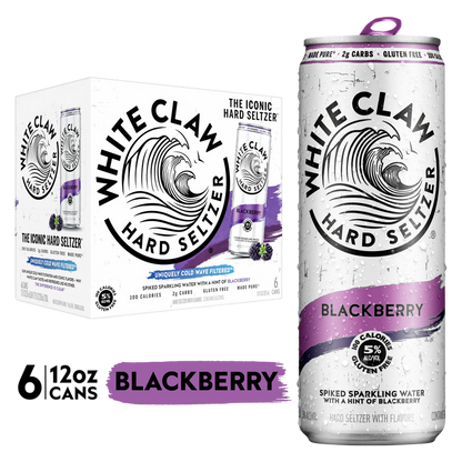 White Claw Seltzer Blackberry 6pk 12oz Can 5.0% ABV