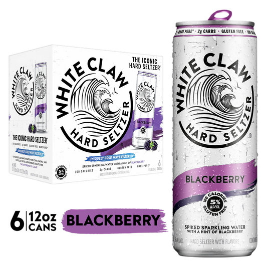 White Claw Seltzer Blackberry 6pk 12oz Can 5.0% ABV