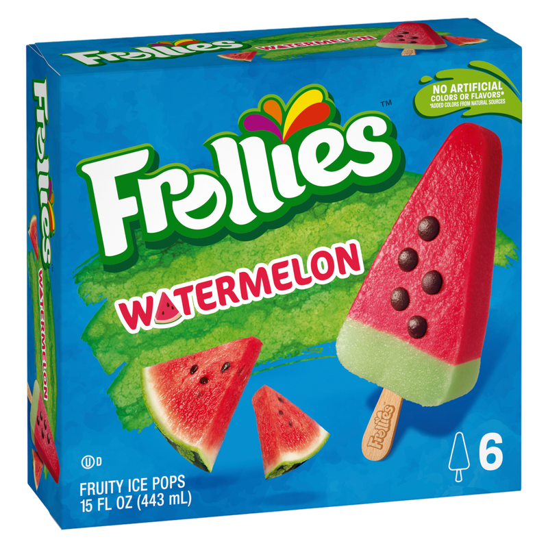 Frollies Watermelon Fruity Ice Pops, 6ct