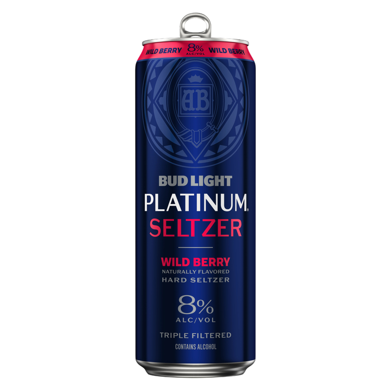 Bud Light Platinum Wild Berry Seltzer Single 25oz Can 8.0% ABV