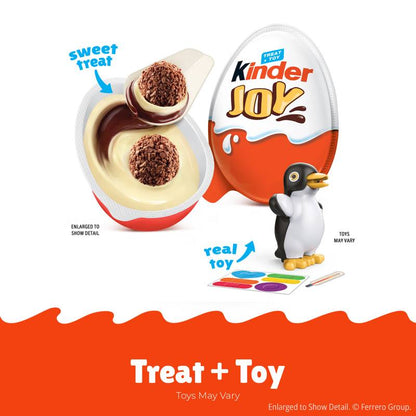 Kinder Joy Egg, Treat Plus Toy, Sweet Creams and Chocolatey Wafers, Individually Wrapped, 0.7 oz