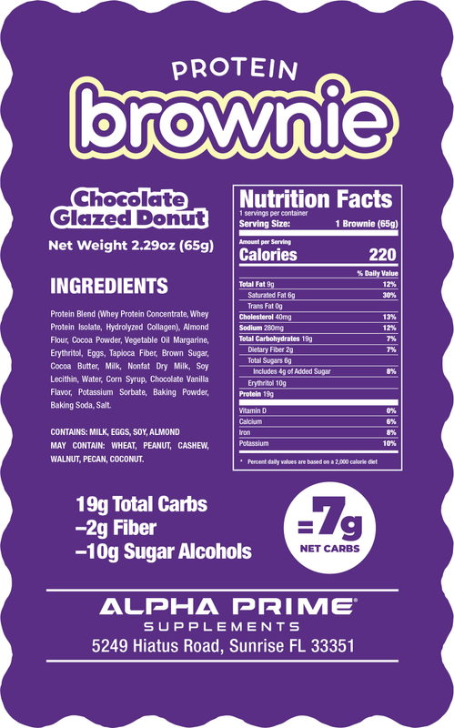 Prime Bites Protein Brownie Chocolate Glazed Donut 12 CT
