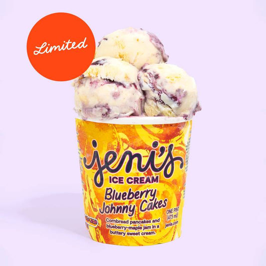 Jeni's Blueberry Johnny Cakes Ice Cream Pint
