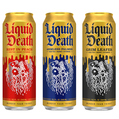 Liquid Death Iced Black Tea Mixed Pack (3 x 19.2 King Size Cans)