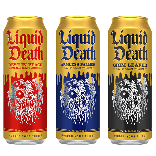 Liquid Death Iced Black Tea Mixed Pack (3 x 19.2 King Size Cans)