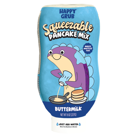 Happy Grub Squeezable Instant Pancake Mix-Buttermilk, 8.5oz.