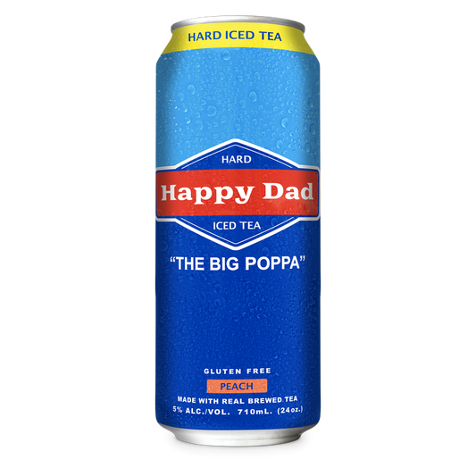 Happy Dad Hard Tea Peach Single 24oz Can 5% ABV