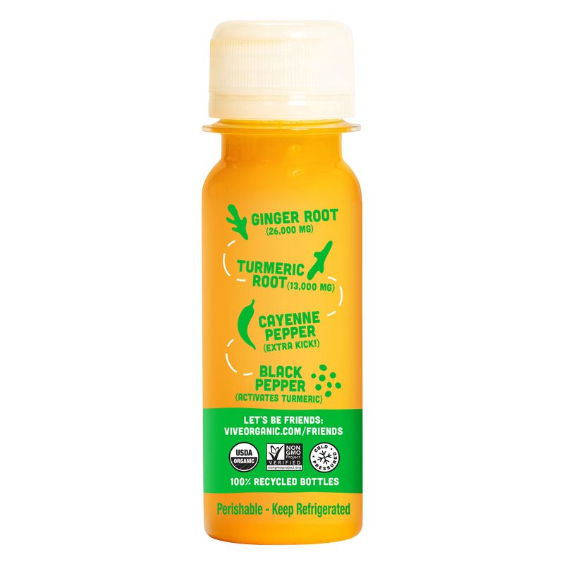 Vive Organic Immunity Boost Cayenne, Ginger & Turmeric Shot 2oz Btl